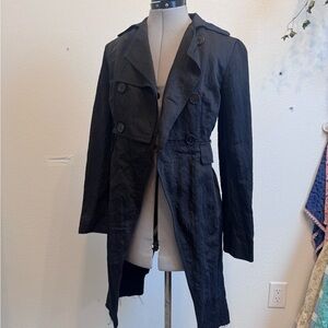 All Saints Black Trench Coat
